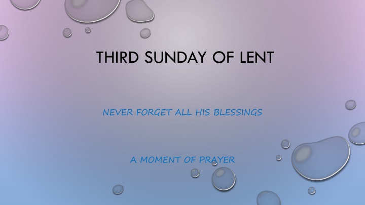 third sunday of lent