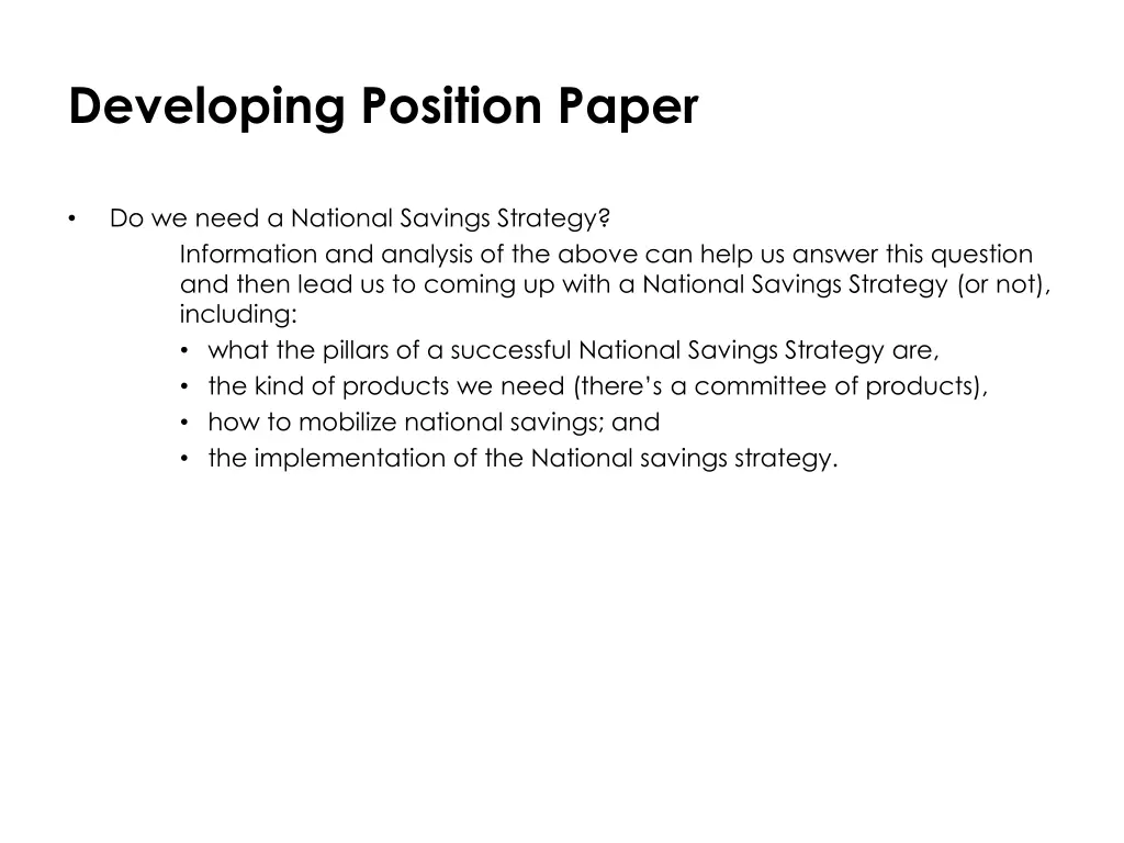 developing position paper