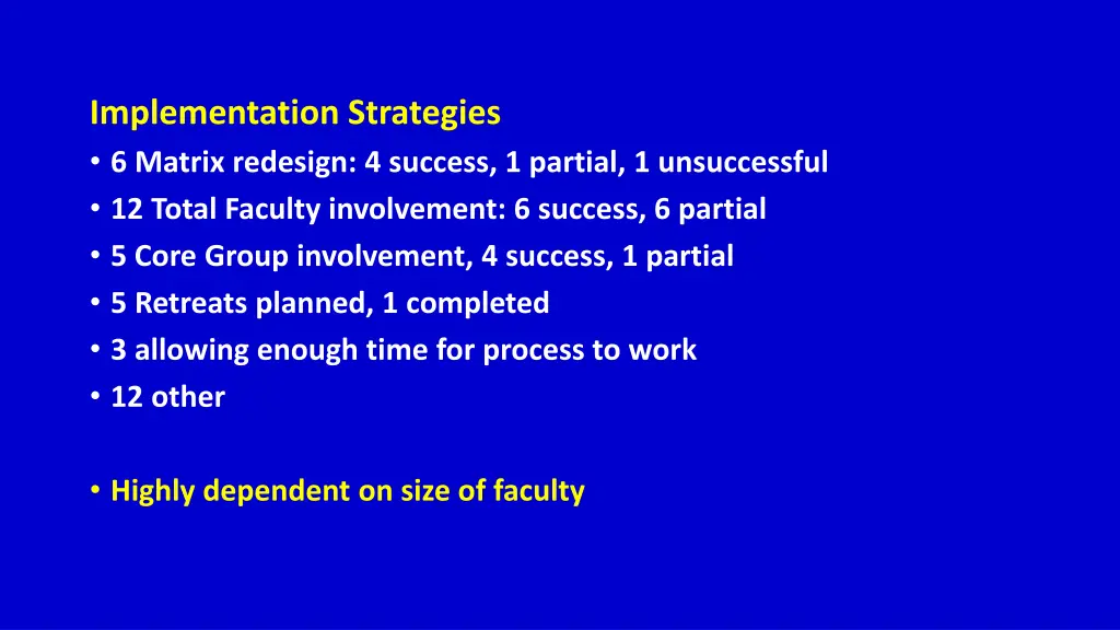 implementation strategies 6 matrix redesign