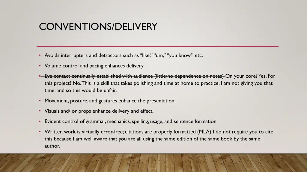 conventions delivery