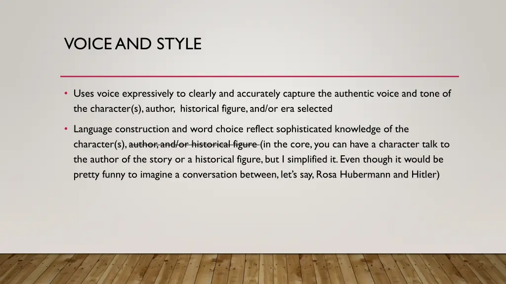voice and style