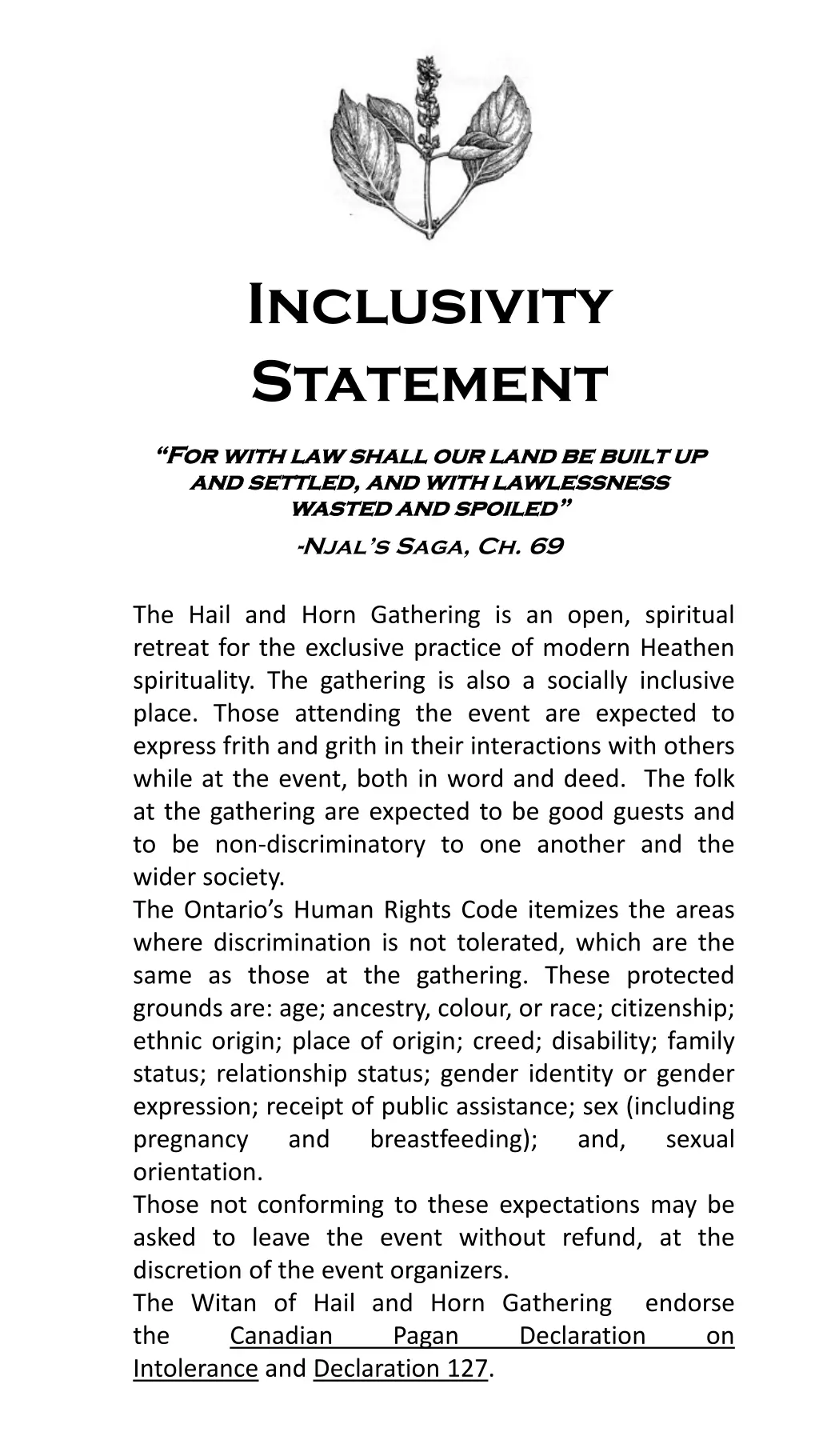inclusivity statement