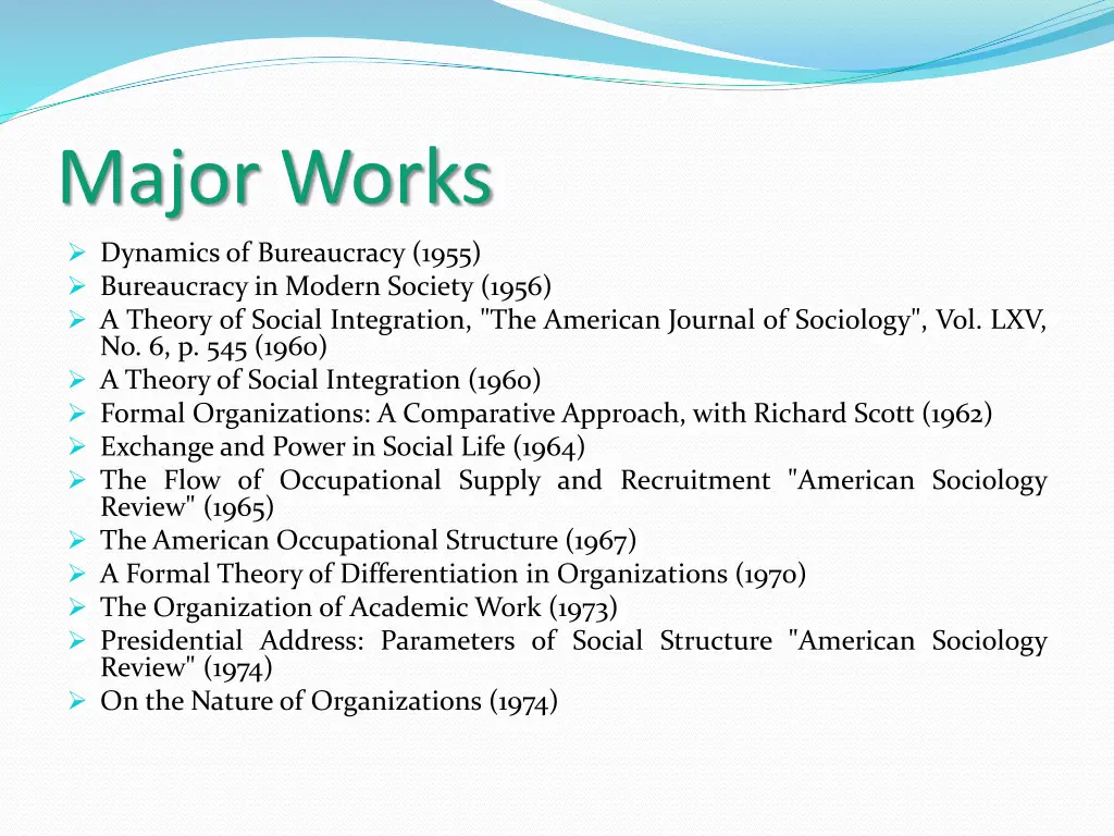 major works