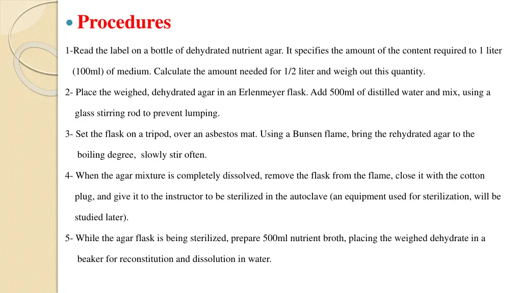 procedures