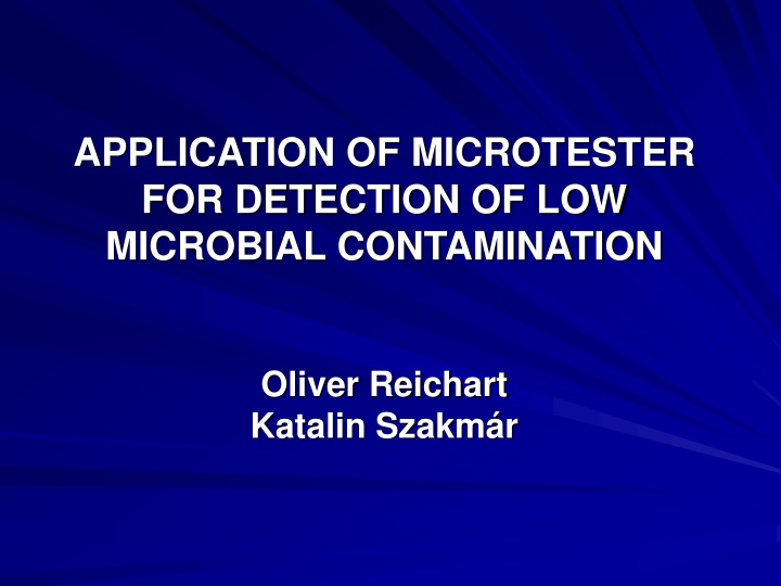 application of microtester for detection