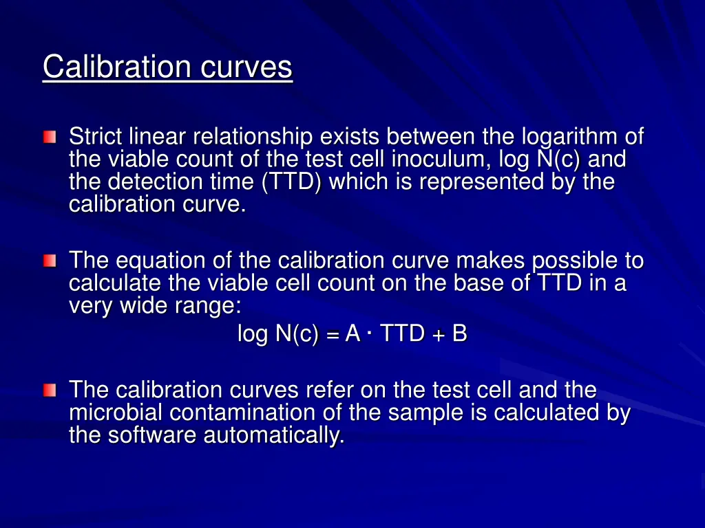 calibration curves