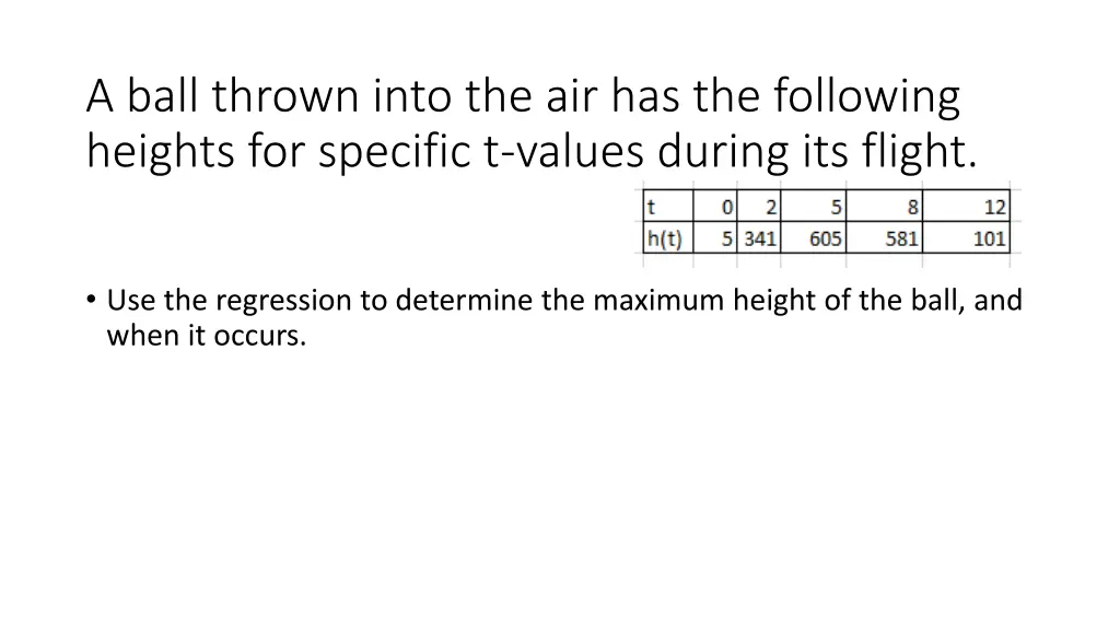 a ball thrown into the air has the following 1