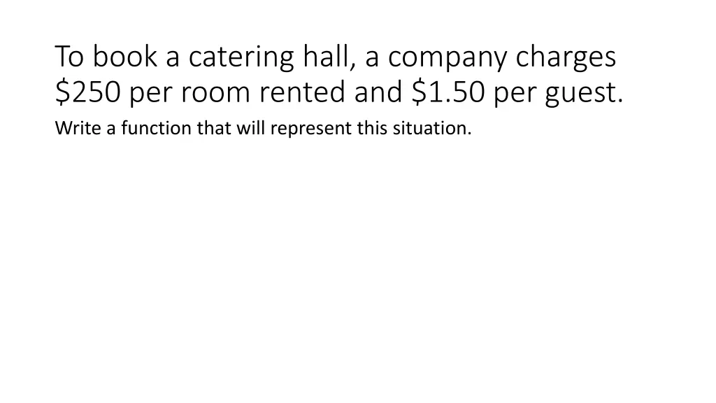 to book a catering hall a company charges