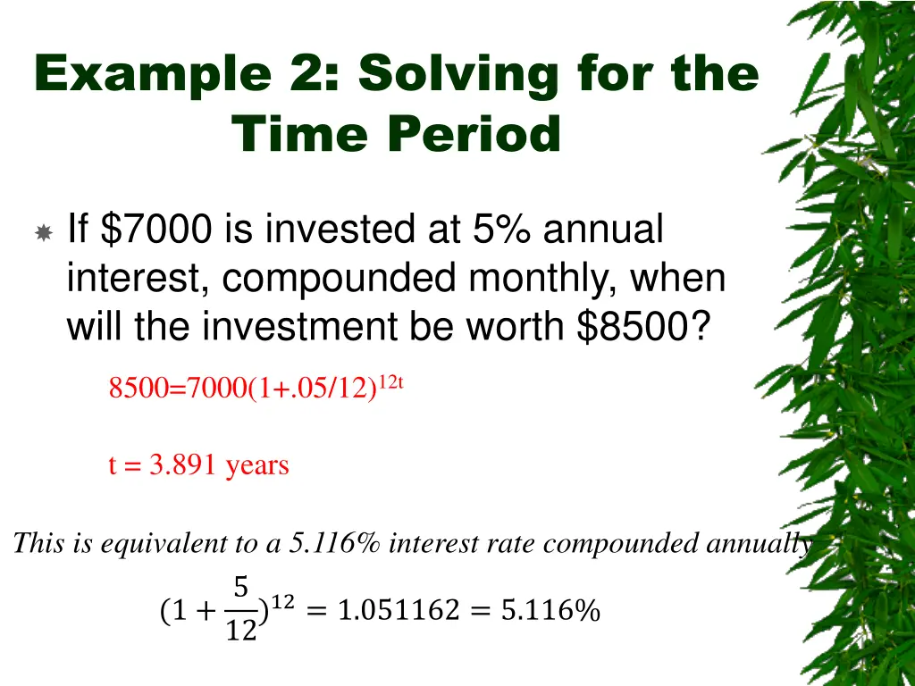 example 2 solving for the time period