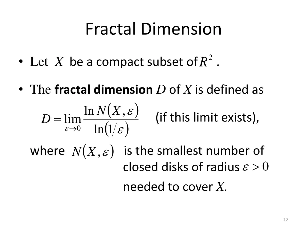 fractal dimension 1