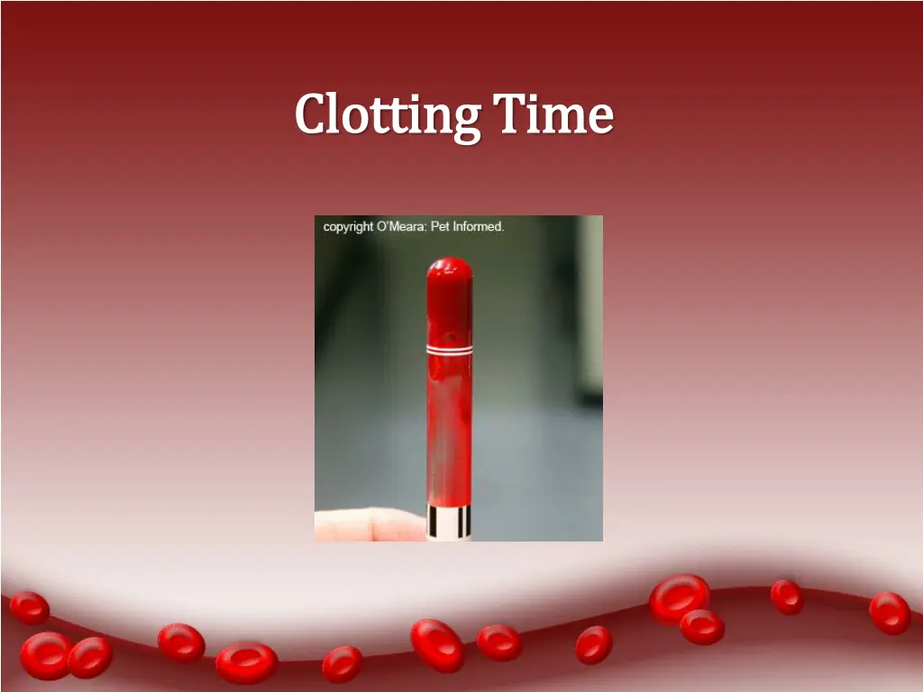 clotting time clotting time