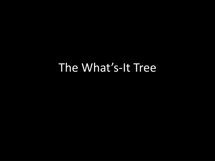the what s it tree