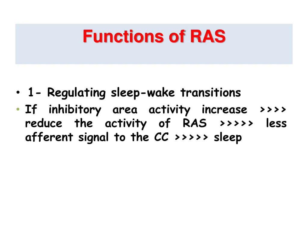 functions of ras