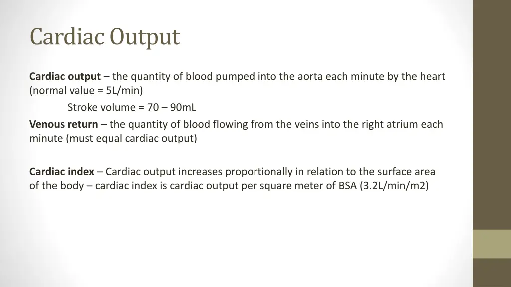 cardiac output