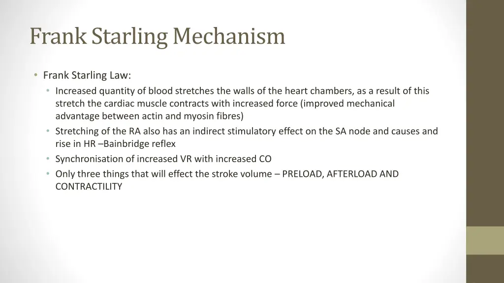 frank starling mechanism