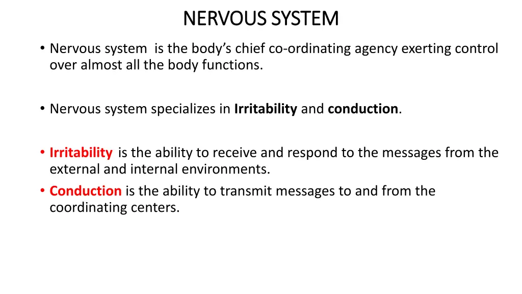 nervous system nervous system
