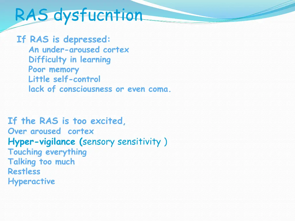 ras dysfucntion