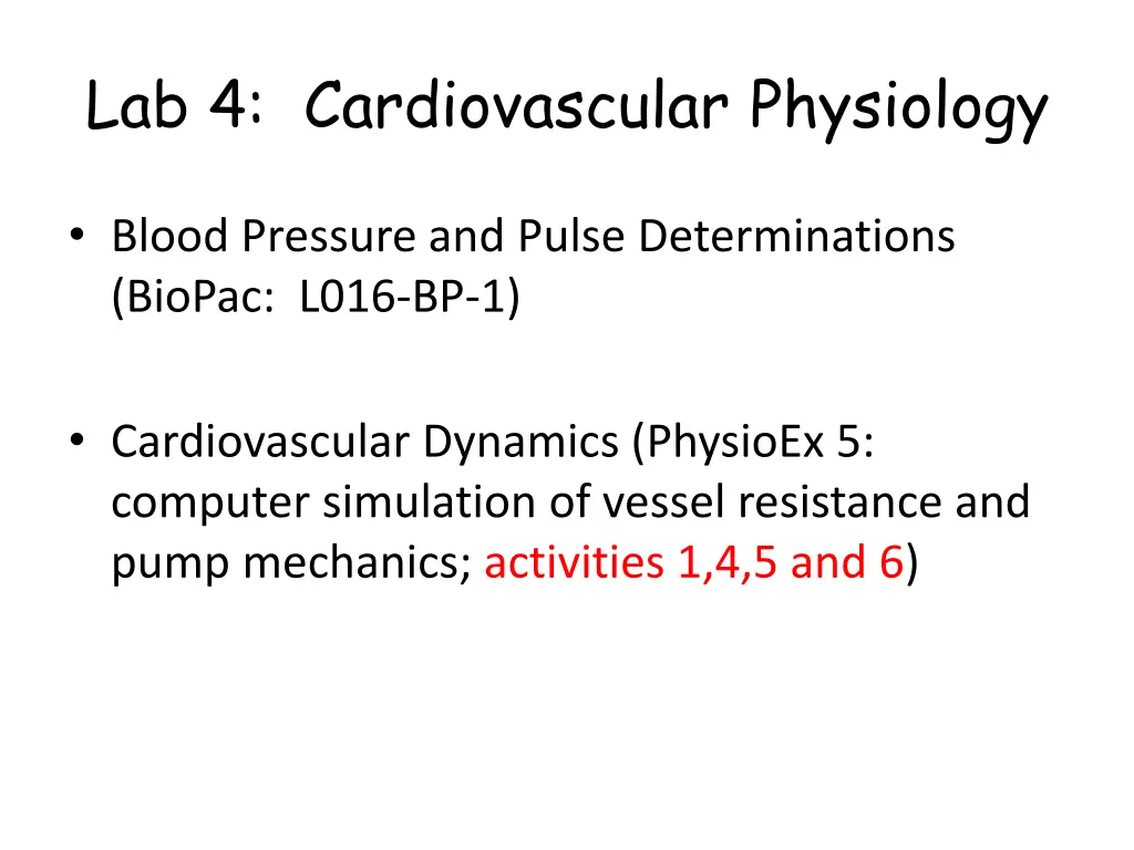 lab 4 cardiovascular physiology