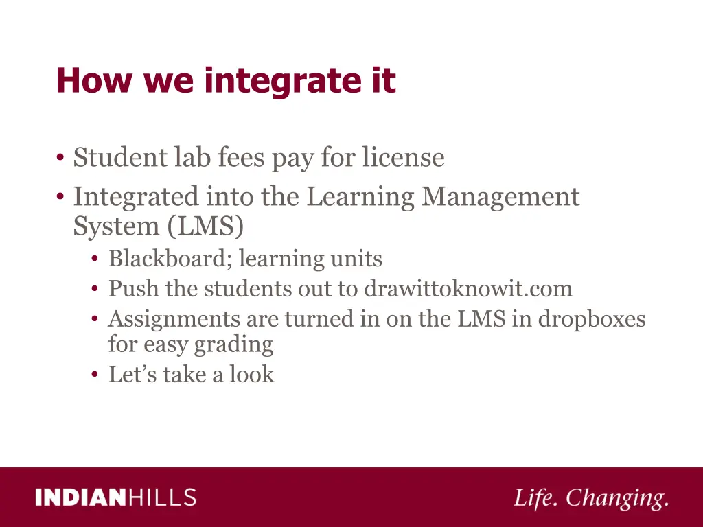 how we integrate it