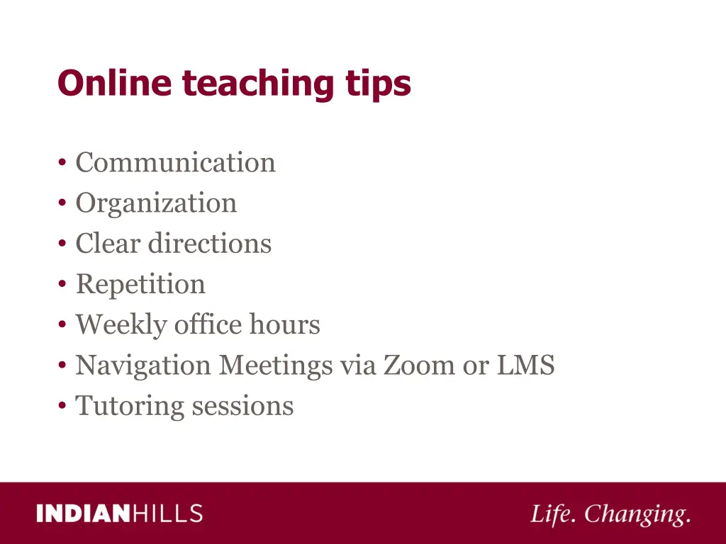 online teaching tips