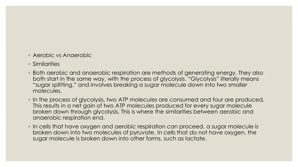 aerobic vs anaerobic similarities both aerobic