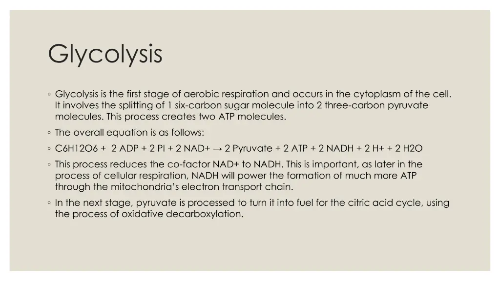 glycolysis