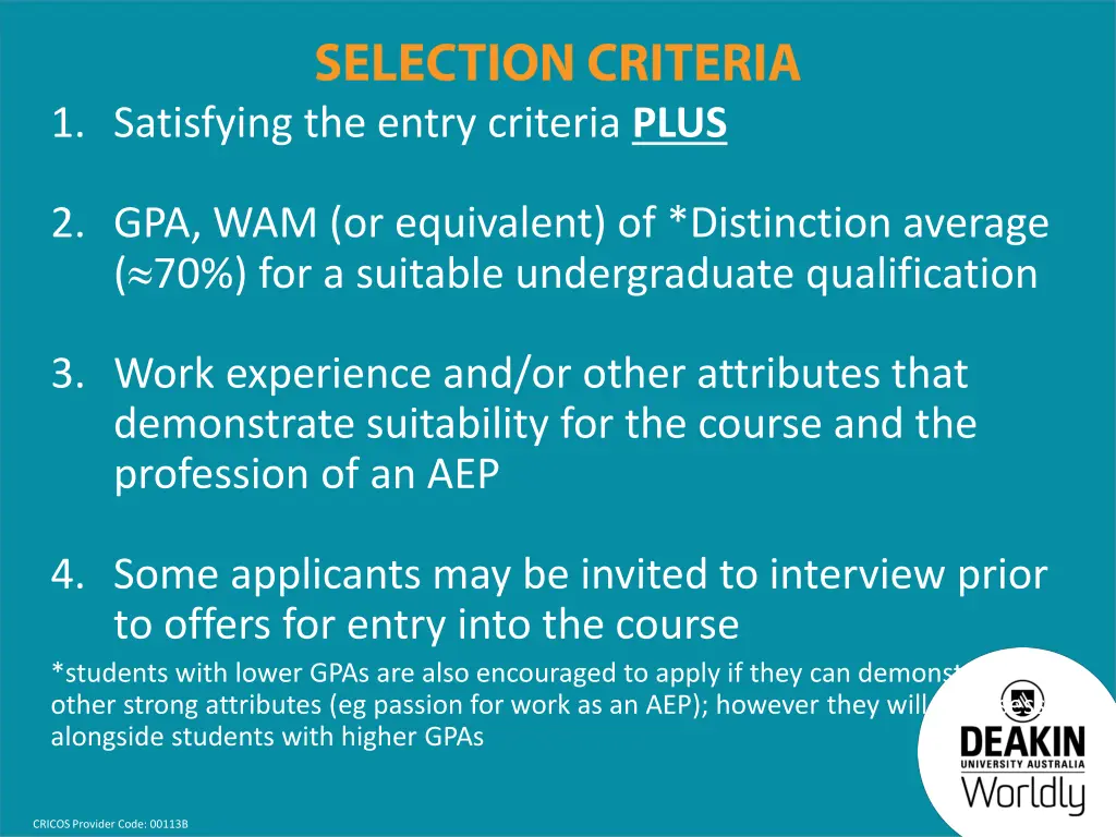 1 satisfying the entry criteria plus