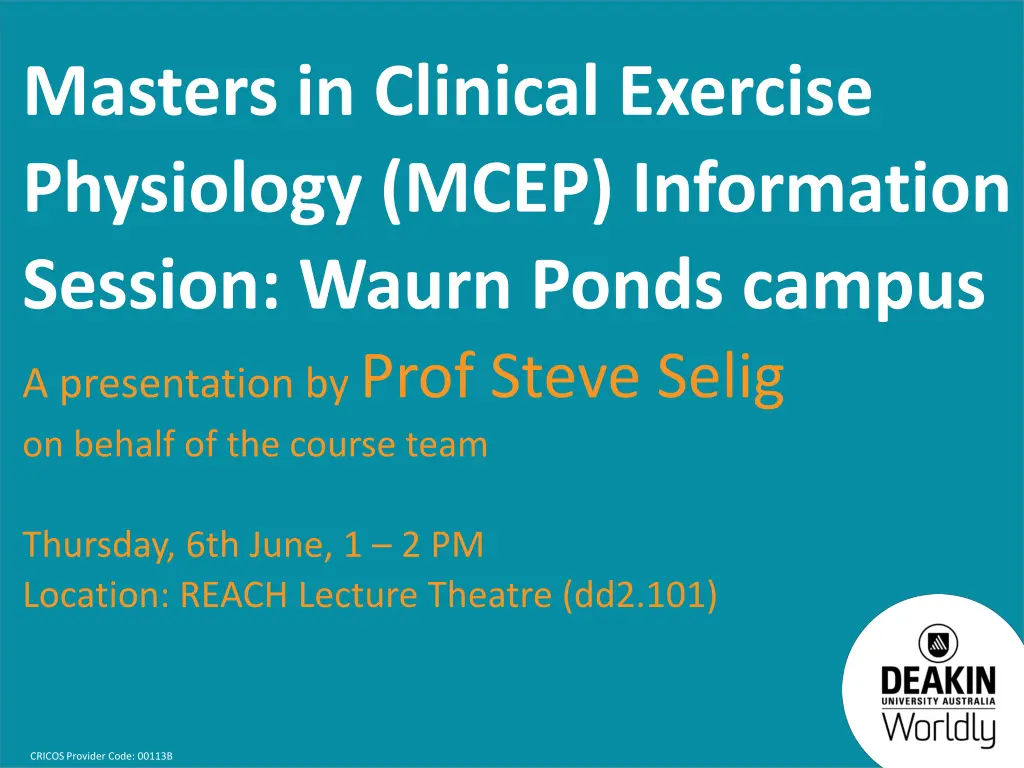 masters in clinical exercise physiology mcep 1