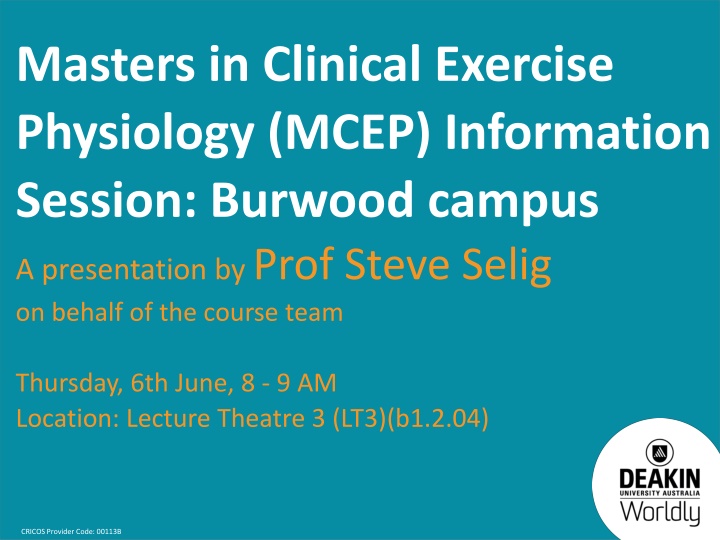 masters in clinical exercise physiology mcep