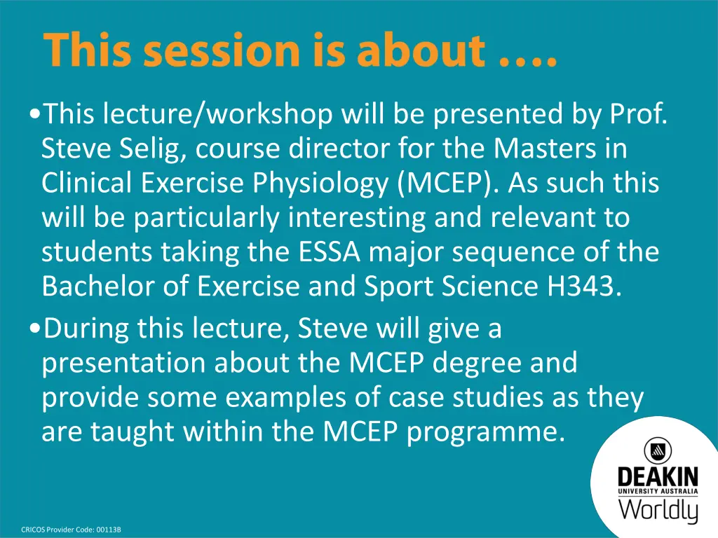 this lecture workshop will be presented by prof