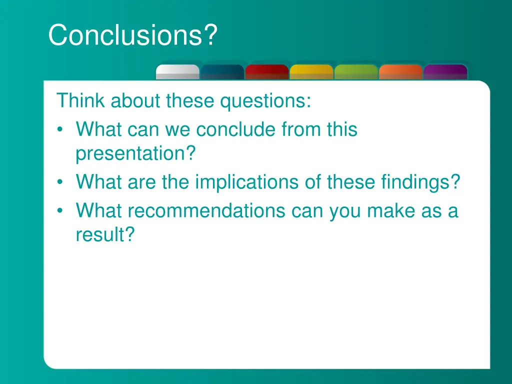 conclusions