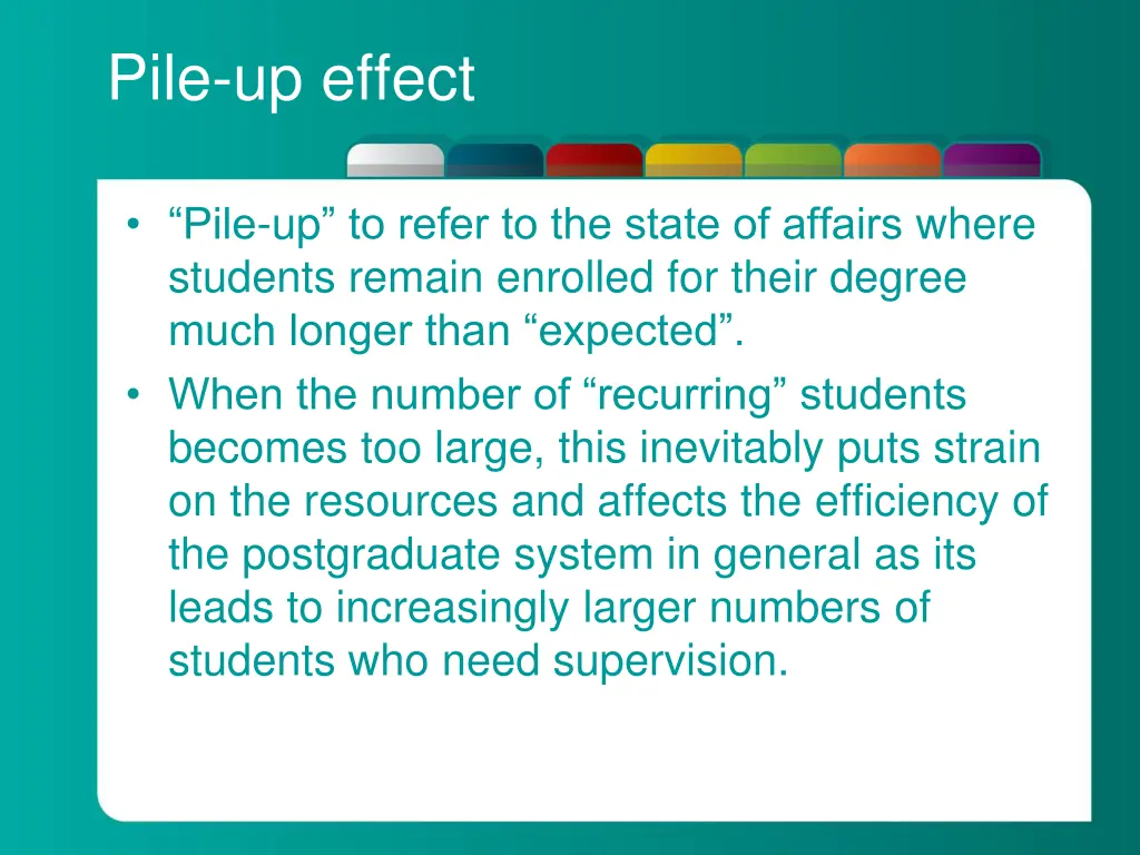 pile up effect