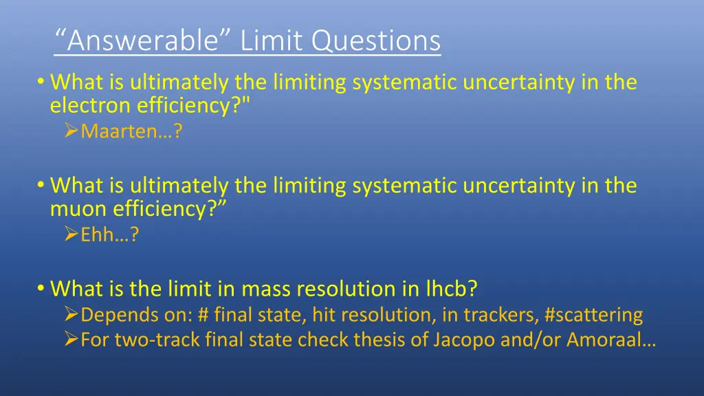 answerable limit questions what is ultimately