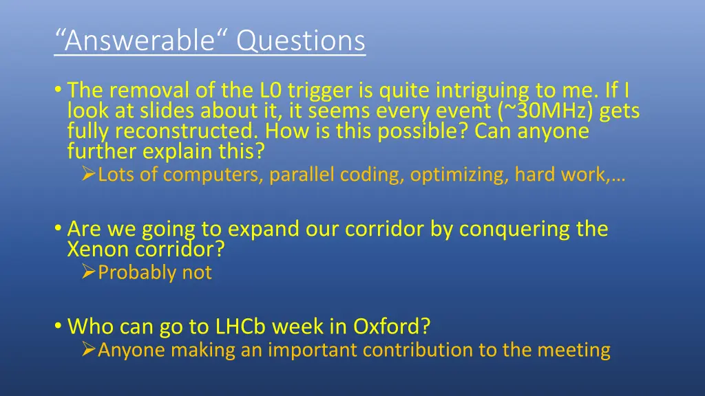 answerable questions