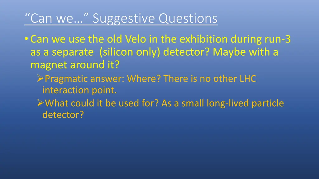 can we suggestive questions