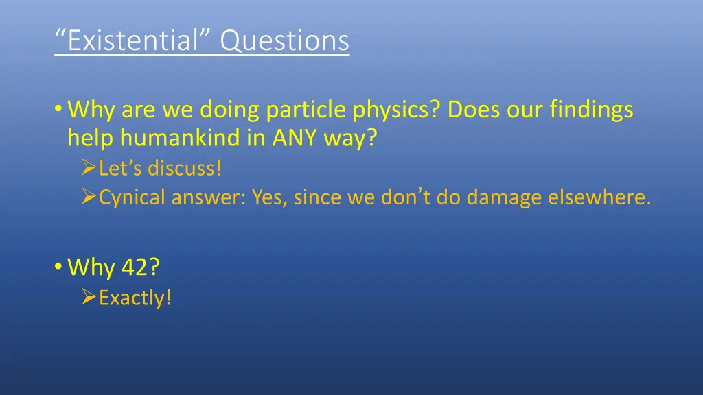 existential questions 1