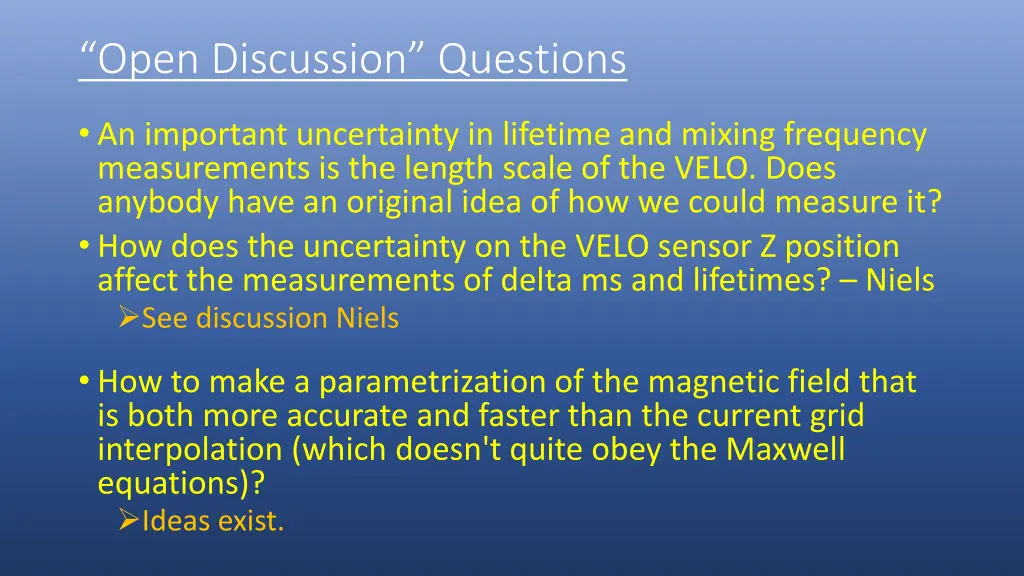 open discussion questions 1