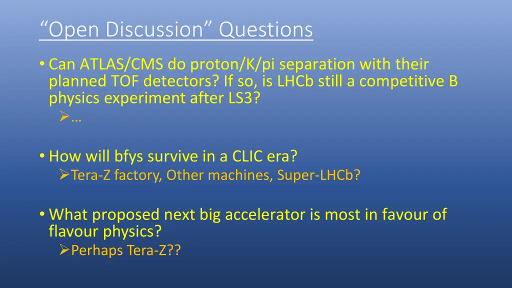 open discussion questions 3