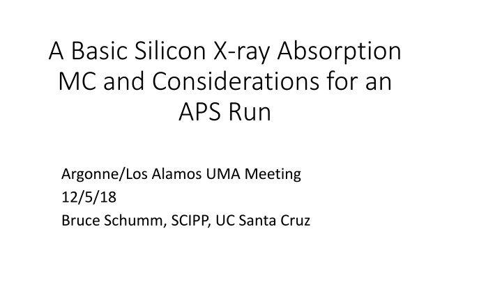 a basic silicon x ray absorption