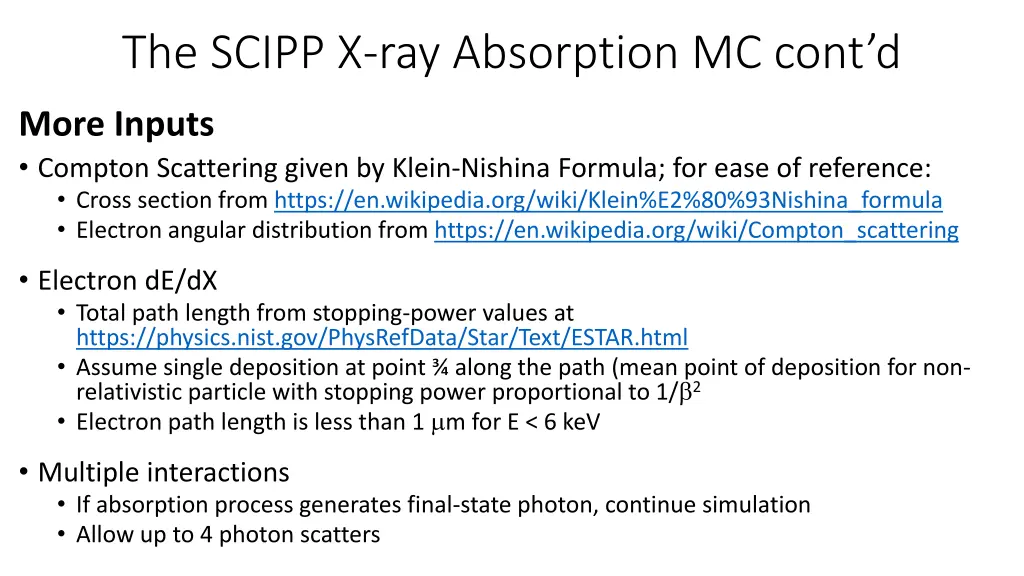 the scipp x ray absorption mc cont d