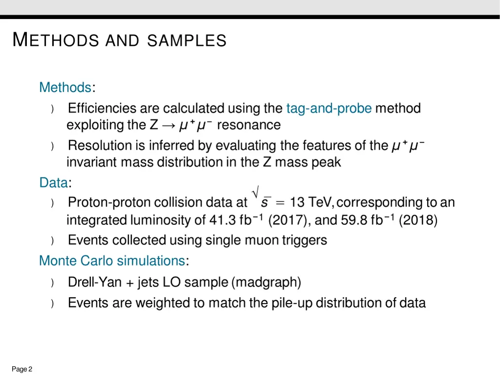 m ethods and samples