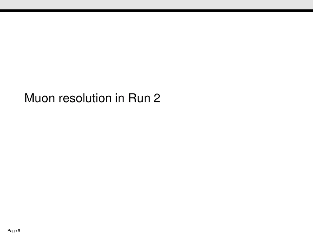 muon resolution in run 2