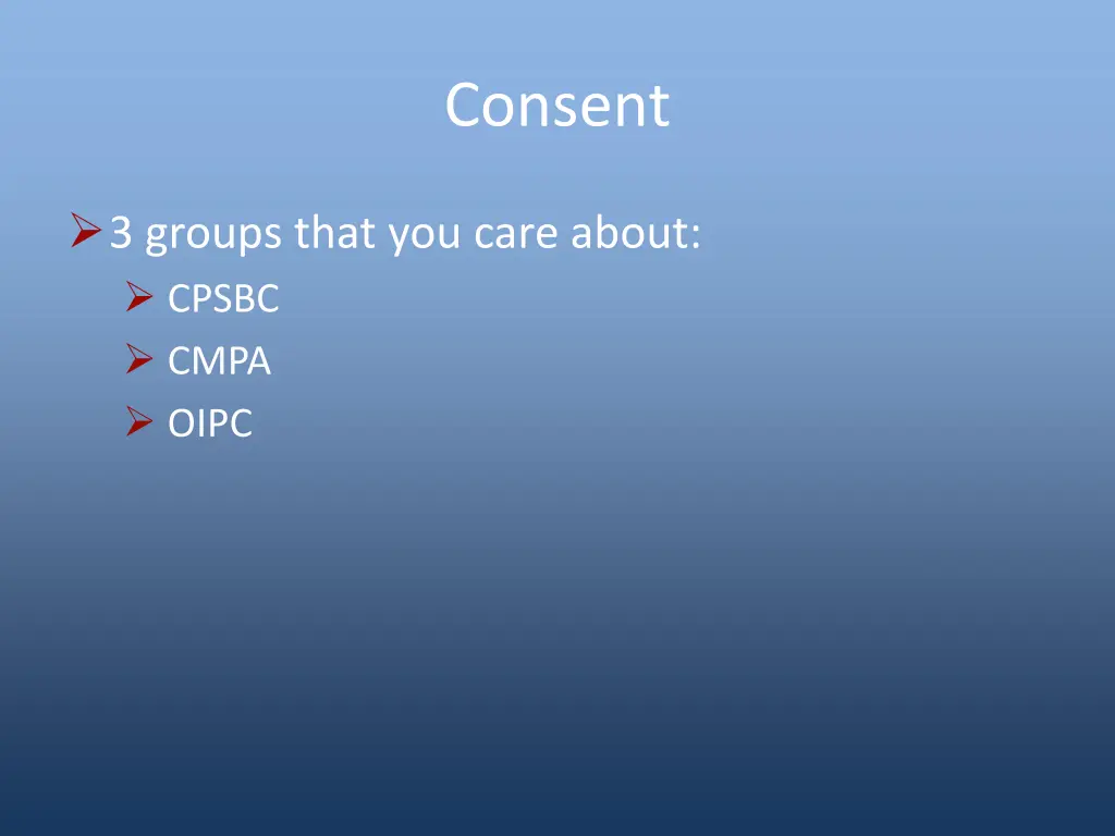 consent