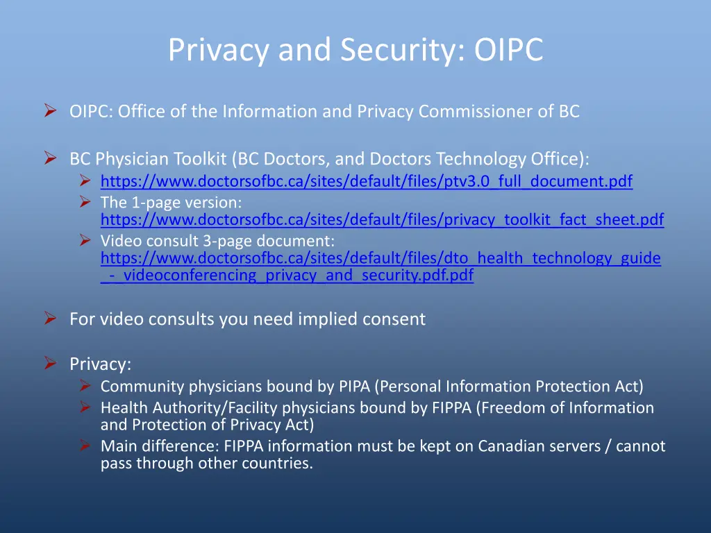 privacy and security oipc