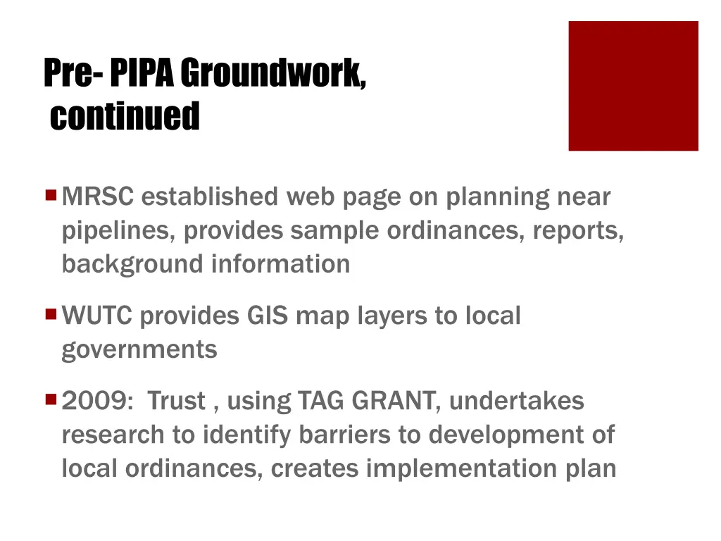 pre pipa groundwork continued