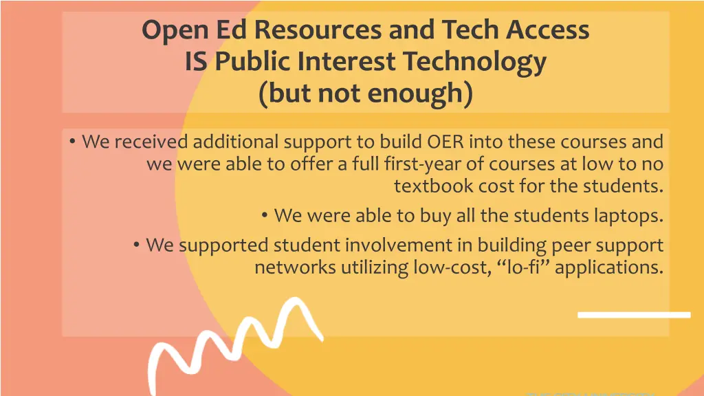 open ed resources and tech access is public