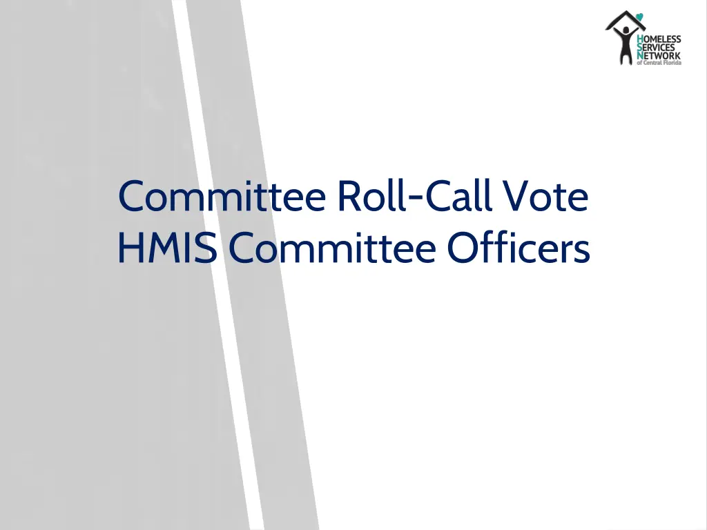 committee roll call vote hmis committee officers
