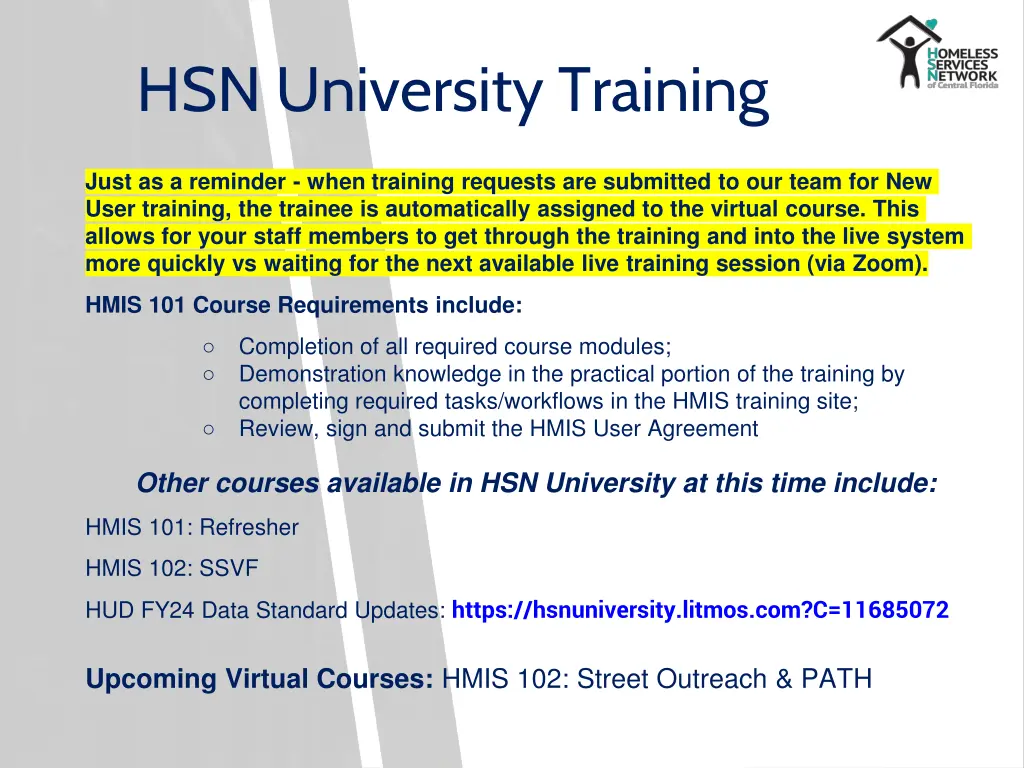 hsn university training