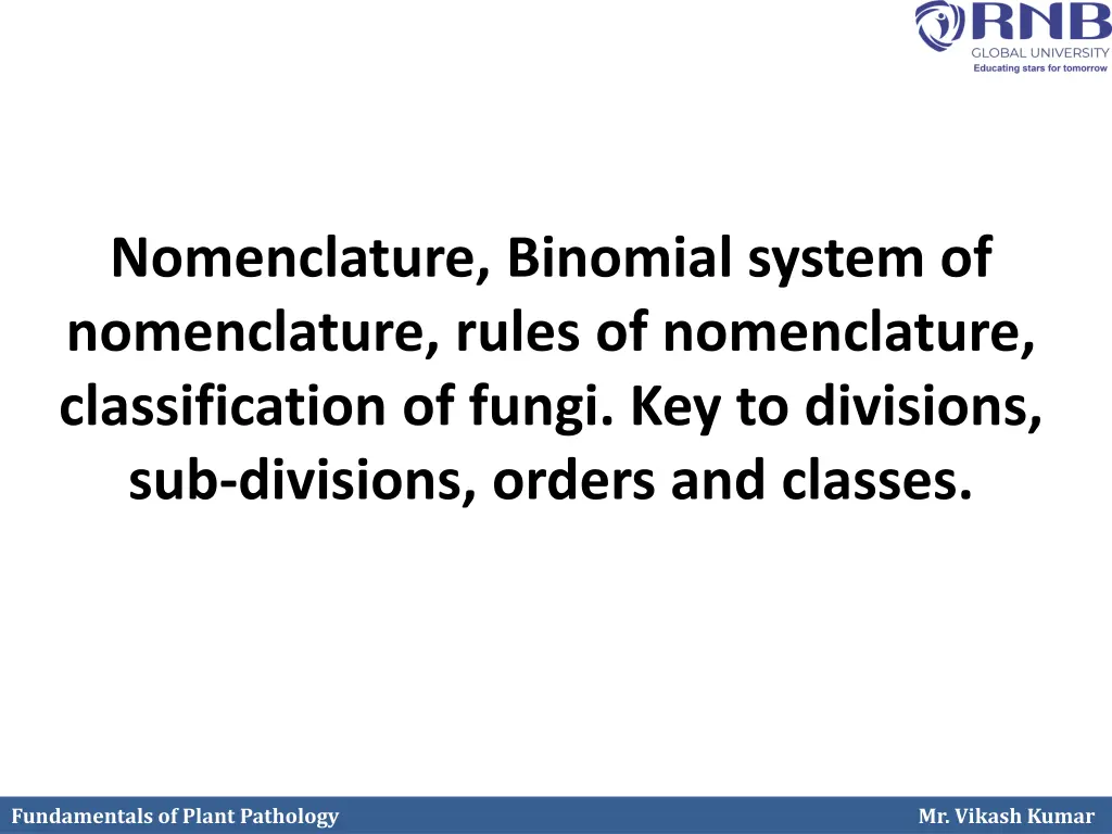nomenclature binomial system of nomenclature