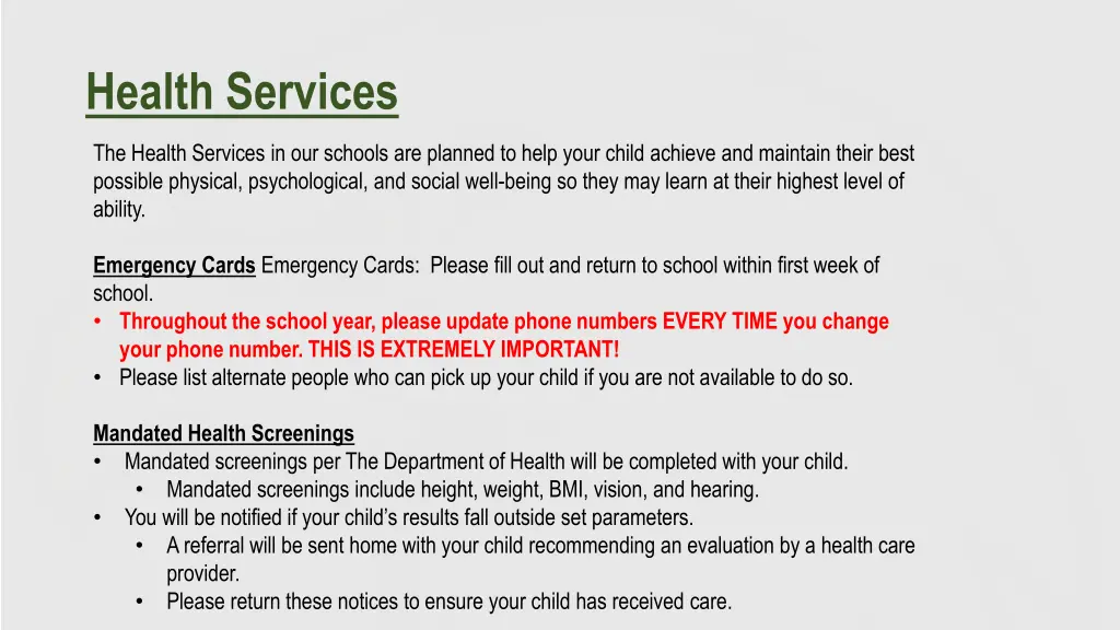 health services